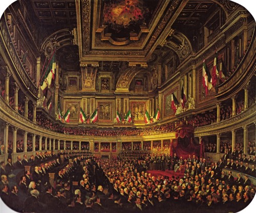 Pietro tetar van elven inaugurazione del parlamento a for Struttura del parlamento italiano
