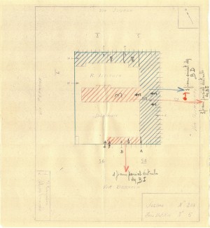 Bombardamenti aerei. Censimento edifici danneggiati o distrutti. ASCT Fondo danni di guerra inv. 203 cart. 4 fasc. 33. © Archivio Storico della Città di Torino
