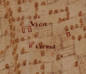 Cascina Crema. La Marchia, Carta della Montagna, 1694-1703. © Archivio di Stato di Torino.