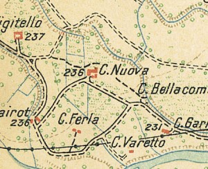 Cascina Nuova o Berta. Istituto Geografico Militare, Pianta di Torino e dintorni, 1911. © Archivio Storico della Città di Torino