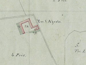 Cascina Airale. Mappa primitiva Napoleonica, 1805. © Archivio Storico della Città di Torino