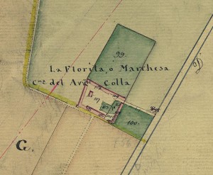 Cascina La Marchesa, già La Florita. Catasto Gatti, 1820-1830. © Archivio Storico della Città di Torino