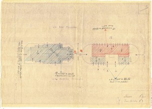 Bombardamenti aerei. Censimento edifici danneggiati o distrutti. ASCT Fondo danni di guerra inv. 243 cart. 5 fasc. 3. © Archivio Storico della Città di Torino
