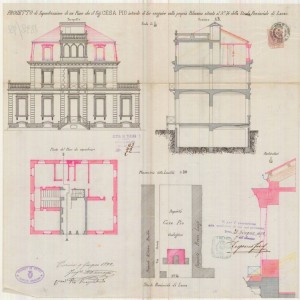 Progetto di ampliamento dell’edificio del 1892.