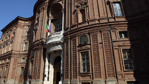 Facciata di Palazzo Carignano. Fotografia di Paolo Mussat e Paolo Pellion, 2010. © MuseoTorino-Soprintendenza per i Beni Storici, Artistici ed Etnoantropologici del Piemonte.