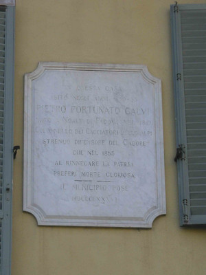 Lapide dedicata a Pietro Fortunato Calvi. Fotografia di Elena Francisetti, 2010. © MuseoTorino