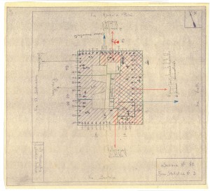 Bombardamenti aerei. Censimento edifici danneggiati o distrutti. ASCT Fondo danni di guerra inv. 85 cart. 2 fasc. 14. © Archivio Storico della Città di Torino
