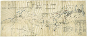 Canale Ceronda. Planimetria, in Progetto di canale per condurre in Torino le acque del torrente omonimo ad uso di forza motrice, 1752-1887. © Archivio Storico della Città di Torino