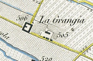 Cascina La Grangia, Grange. Antonio Rabbini , Topografia della Città e Territorio di Torino, 1840. © Archivio Storico della Città di Torino