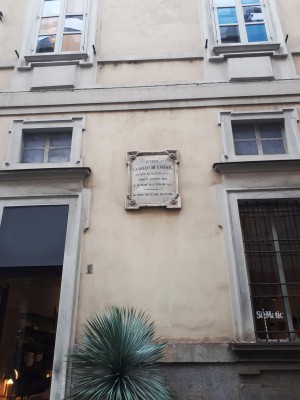Trompe l'oeil in via Lagrange 25/B, Palazzo Cavour