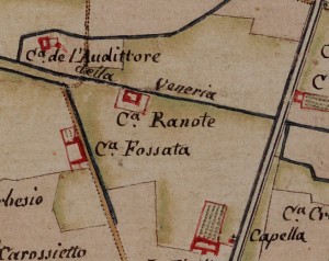 Cascina Ranotta. Carta delle Regie Cacce, 1816. © Archivio di Stato di Torino