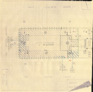 Bombardamenti aerei. Censimento edifici danneggiati o distrutti. ASCT Fondo danni di guerra inv. 829 cart. 17 fasc. 6. © Archivio Storico della Città di Torino