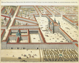 Veduta dell'Accademia Reale dal Theatrum Sabaudiae, I, tavola 13. © Archivio Storico della Città di Torino
