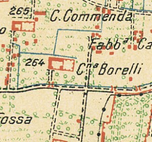 Cascina Borello. Istituto Geografico Militare, Pianta di Torino e dintorni, 1911. © Archivio Storico della Città di Torino