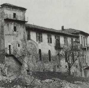 CASTELLO DI LUCENTO, GIÀ ISTITUTO BONAFUS, ORA TEKSID. Fotografia dei primi anni Ottanta del Novecento