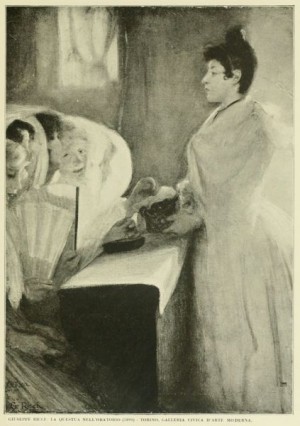 Giuseppe Ricci, La questua nell'oratorio, 1882, Torino, Galleria d'Arte Moderna (in E. Thovez, 1922)