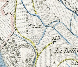 Cascina Vigitello. Antonio Rabbini , Topografia della Città e Territorio di Torino, 1840. © Archivio Storico della Città di Torino