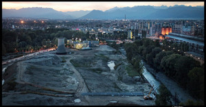 I cantieri dell’area Spina 3 (veduta serale). Fotografia di Michele D’Ottavio, 2010. © MuseoTorino.