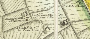 Cascina Porporata. Amedeo Grossi, Carta Corografica dimostrativa del territorio della Città di Torino, 1791, © Archivio Storico della Città di Torino