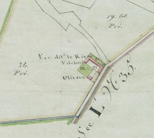 Cascina del Rivore. Mappa primitiva Napoleonica, 1805. © Archivio Storico della Città di Torino