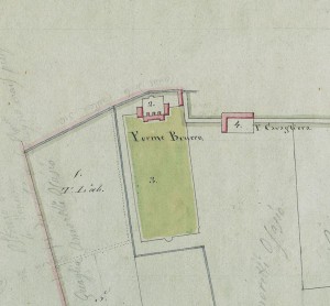 Villa Cristina, già cascina Brucco. Mappa primitiva Napoleonica, 1805, © Archivio Storico della Città di Torino