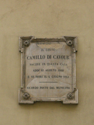 Lapide dedicata a Camillo Benso, conte di Cavour. Fotografia di Elena Francisetti, 2010. © MuseoTorino