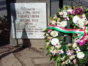 Lapide dedicata a Libera e Vera Arduino