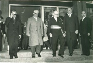 Inaugurazione del nuovo edificio della Biblioteca civica con il Presidente della Repubblica Giovanni Gronchi, 3 novembre 1960. Biblioteca civica Centrale © Biblioteche civiche torinesi