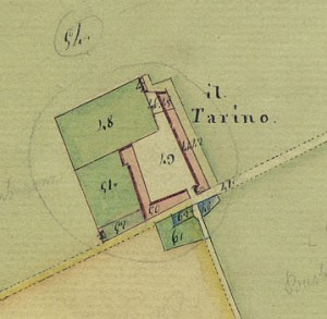 Cascina Il Tarino. Catasto Gatti, 1820-1830. © Archivio Storico della Città di Torino