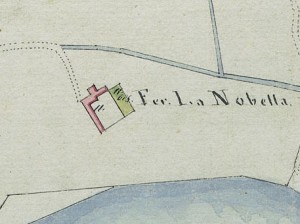 Cascina Nobella. Mappa primitiva Napoleonica, 1805. © Archivio Storico della Città di Torino