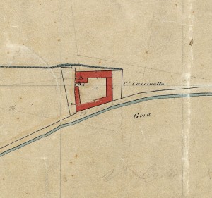 Cascina Chiabotto Quaglia. Catasto Rabbini, 1866, © Archivio di Stato di Torino