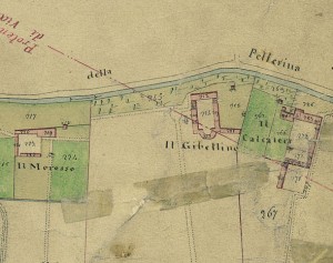 Cascina Gibellino. Catasto Gatti, 1820-1830. © Archivio Storico della Città di Torino