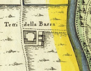 Cascina Tetti Basse di Dora. Amedeo Grossi, Carta Corografica dimostrativa del territorio della Città di Torino, 1791, © Archivio Storico della Città di Torino