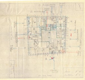 Bombardamenti aerei. Censimento edifici danneggiati o distrutti. ASCT Fondo danni di guerra inv. 47 cart. 1 fasc. 47. © Archivio Storico della Città di Torino