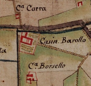 Cascina Barolo. Carta delle Regie Cacce, 1816, © Archivio di Stato di Torino