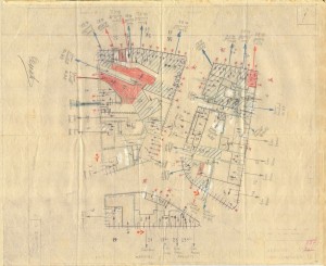 Bombardamenti aerei. Censimento edifici danneggiati o distrutti. ASCT Fondo danni di guerra inv. 527 cart. 10 fasc. 8. © Archivio Storico della Città di Torino