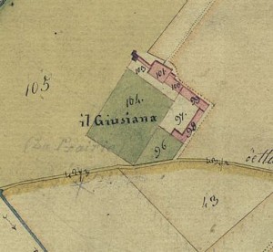 Cascina Giusiana. Catasto Gatti, 1820-1830. © Archivio Storico della Città di Torino