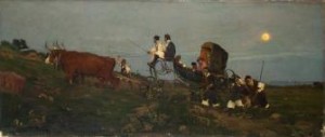 Giovanni Battista Quadrone (1844-1898), Una vecchia berlina, 1888, olio su tela, cm 110x47 –  Torino, GAM Galleria d’Arte Moderna (inv. P/461)