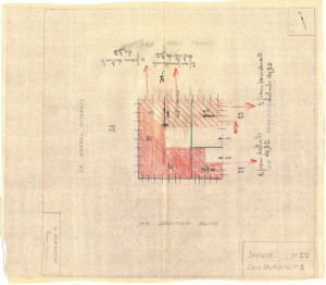 Bombardamenti aerei. Censimento edifici danneggiati o distrutti. ASCT Fondo danni di guerra inv. 272 cart. 5 fasc. 12. © Archivio Storico della Città di Torino