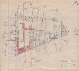 Bombardamenti aerei. Censimento edifici danneggiati o distrutti. ASCT Fondo danni di guerra inv. 1492 cart. 31 fasc. 71. © Archivio Storico della Città di Torino