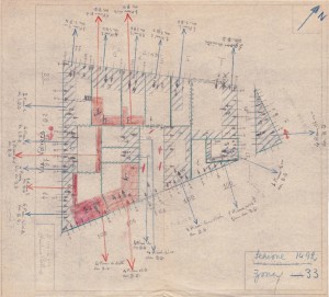 Bombardamenti aerei. Censimento edifici danneggiati o distrutti. ASCT Fondo danni di guerra inv. 1492 cart. 31 fasc. 71. © Archivio Storico della Città di Torino