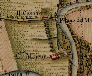 Cascina Mineur. Carta Topografica della Caccia, 1760-1766 circa, ©Archivio di Stato di Torino