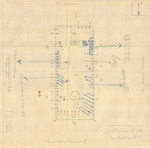 Bombardamenti aerei. Censimento edifici danneggiati o distrutti. ASCT Fondo danni di guerra inv. 150 cart. 3 fasc. 39. © Archivio Storico della Città di Torino 