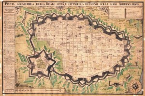 Ignazio Amedeo Galletti, Pianta di Torino, 1790. © Archivio Storico della Città