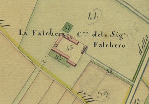 Cascina Falchera. Catasto Gatti, 1820-1830. © Archivio Storico della Città di Torino