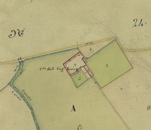 Cascina Olivero. Catasto Gatti, 1820-1830. © Archivio Storico della Città di Torino