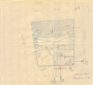 
Bombardamenti aerei. Censimento edifici danneggiati o distrutti. ASCT Fondo danni di guerra inv. 644 cart. 13 fasc. 29. © Archivio Storico della Città di Torino 