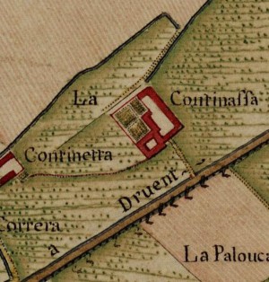 Cascina Continassa. Carta Topografica della Caccia, 1760-1766 circa. © Archivio di Stato di Torino