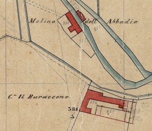 Cascina Baraccone. Catasto Rabbini, 1866. © Archivio di Stato di Torino