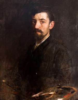 Paolo Gaidano (1861-1916), Autoritratto, 1880, olio su tela